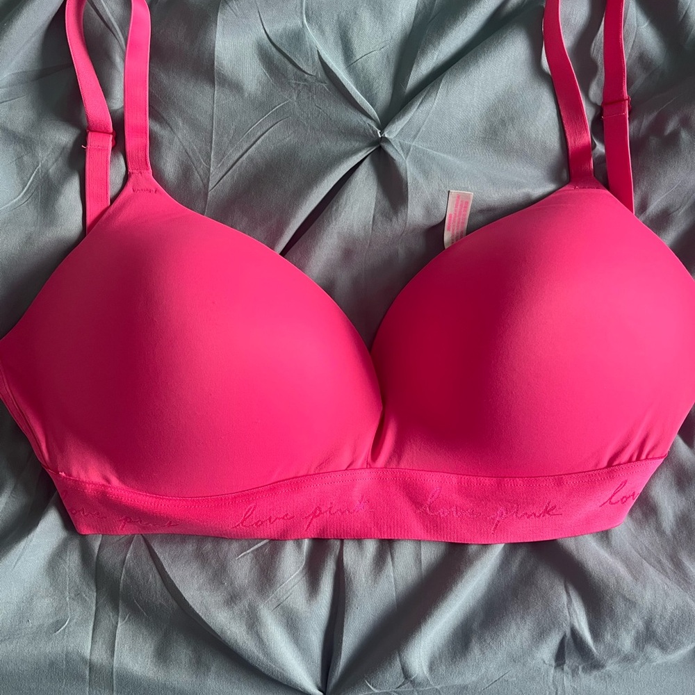 Pink Victoria Secret 38 DD wireless bra